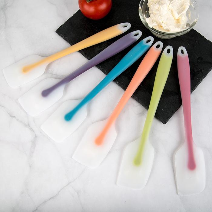 1Pc Small Non Stick Butter Spatula Translucent Silicone Cream Baking