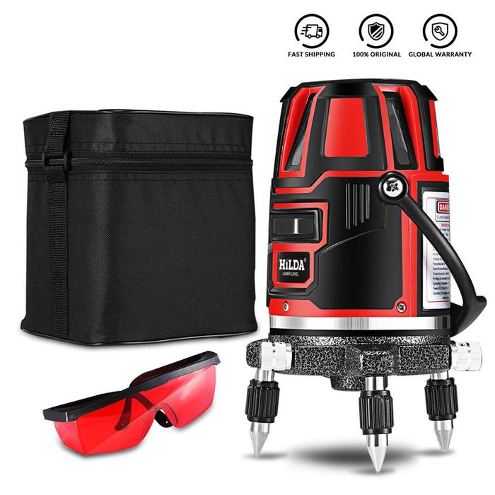 Hilda 5 Lines Laser Level Self-Leveling Rotatable Professional