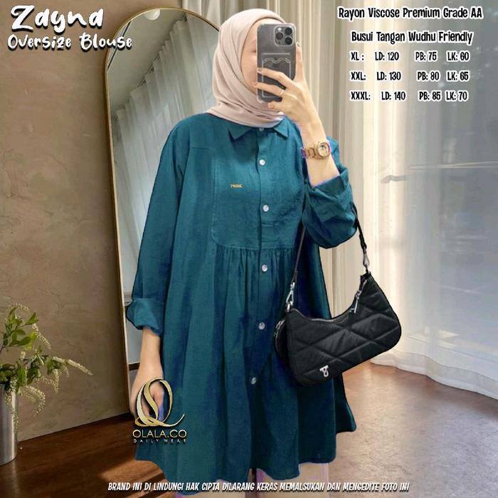 Zayna tosca tua kemeja OVERSIZE JUMBO ld 110-150 blouse SUPER ADEM / Olala