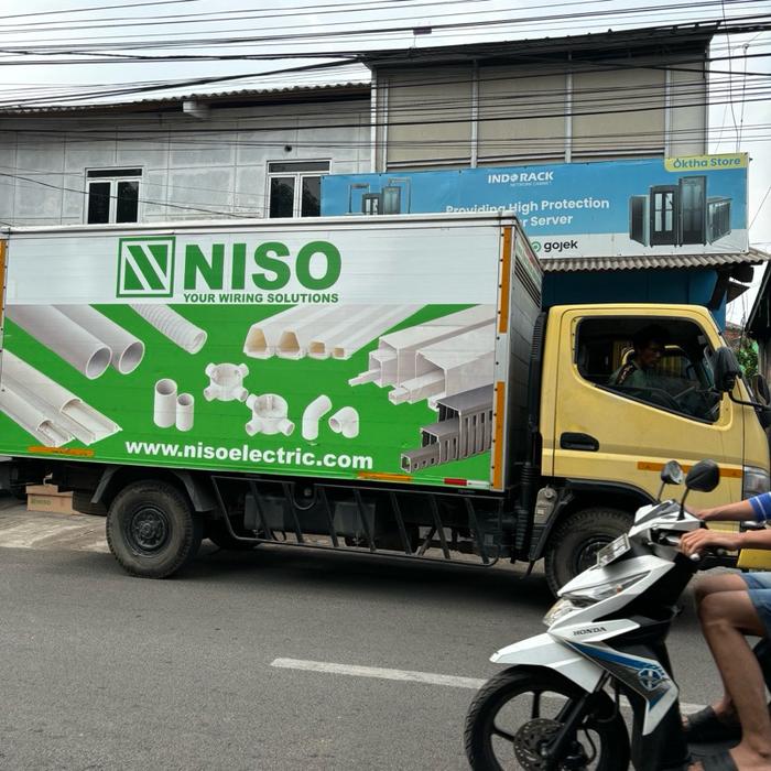 NISO 1 roll 50m NISO 50M Conduit 20mm flexible pvc selang kabel protector - Putih