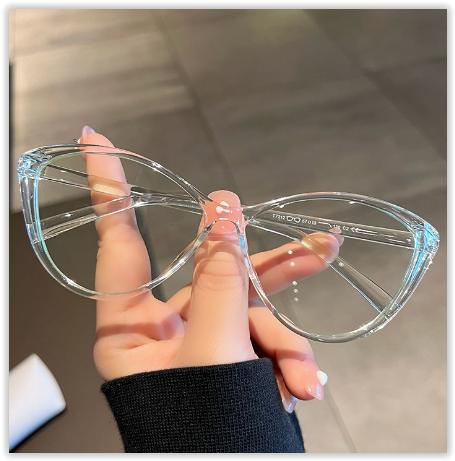 Kacamata Cat Eye COD kacamata Fashion kacamata gaya Wanita Kacamata Anti Radiasi Retro Korea Gaya Le