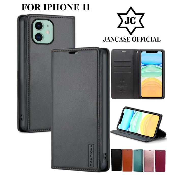 JANCASE FLIP WALLET UNTUK IPHONE 11 cover premium casing dompet handphone