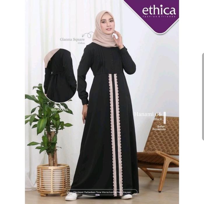 Terbaru Gamis Muslimah Ethica Hanami 06 Primadona Premium Gamis Daily