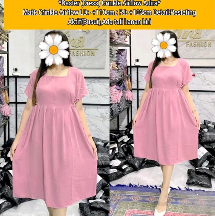 Daster Dress Adira Crinkle Airflow Busui