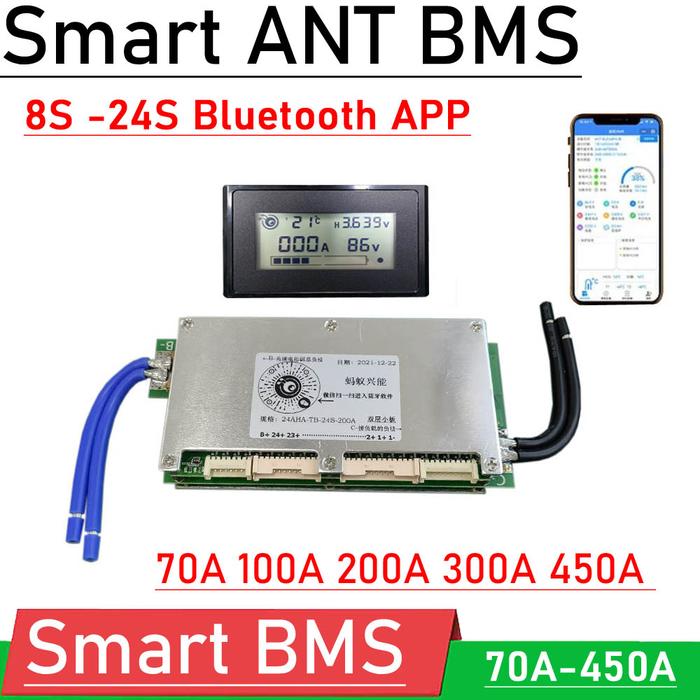 ANT 10S~24S BMS Bluetooth Smart Lithium Battery Protection Board 450A