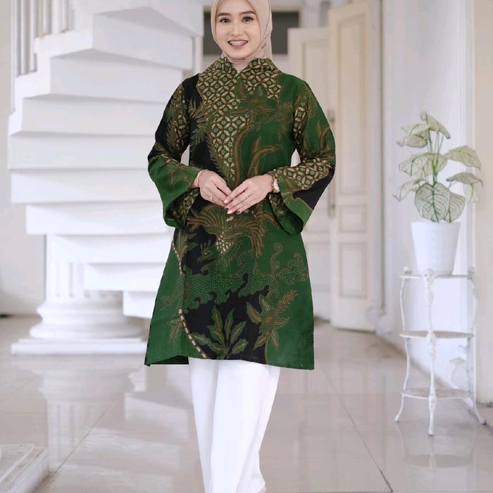 Tunik Batik Sragenan Muslim Wanita Modern