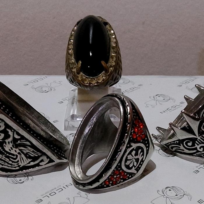 Cincin Batu Kecubung Asli Pria/Batu Cincin Kecubung