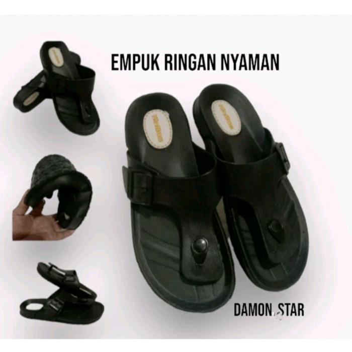 sandal karet jelly jepit geser kinbos hitam