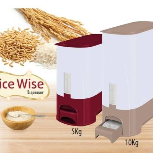 (Cooger) Rice Box Brovega/Tempat Penyimpananan Beras 10Kg/5Kg