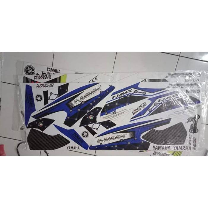 STIKER VARIASI NMAX LIMITED EDITION HITAM BIRU 2 [NTS]