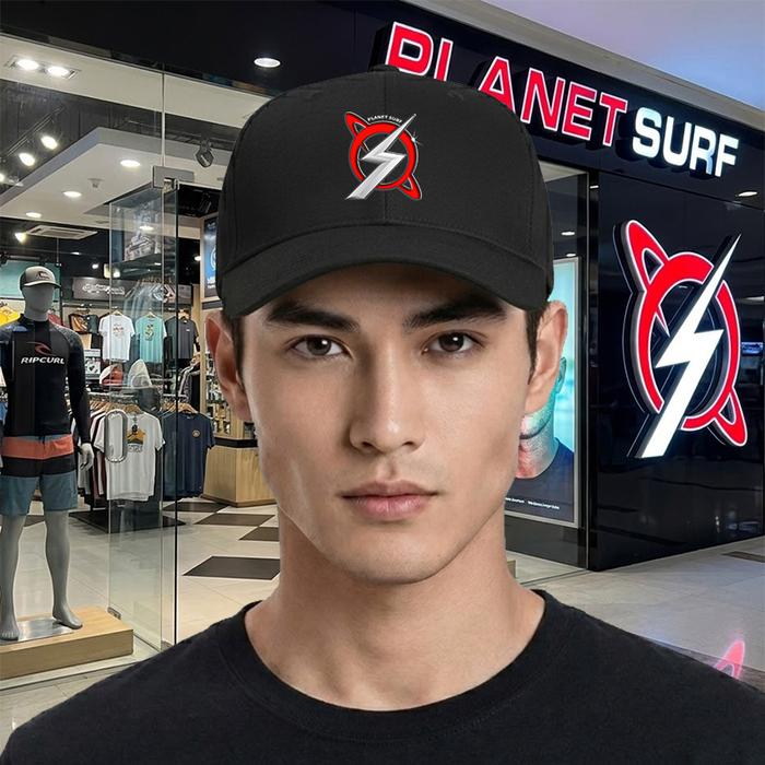 Planet Surf Topi Baseball Pria Wanita - Iconic Lightning Edition - Original Apparel, Topi Pilihan Te