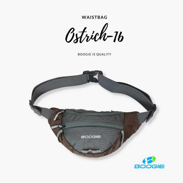 BOOGIE Tas Selempang Ostrich 16 Tas Slempang Pria Wanita Kekinian Sling Bag Casual Waistbag Pria Wa