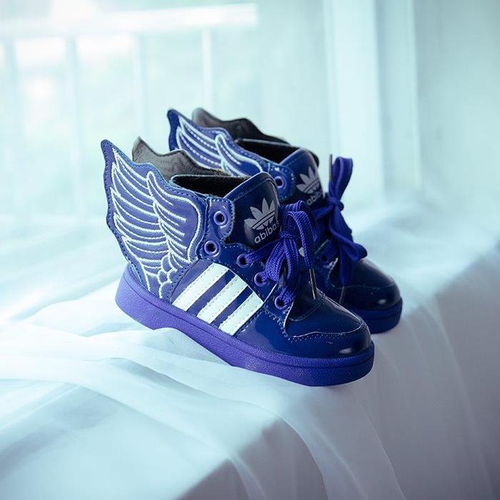sale Sepatu Adidas Anak Laki Sport Wings Sayap Biru Glossy