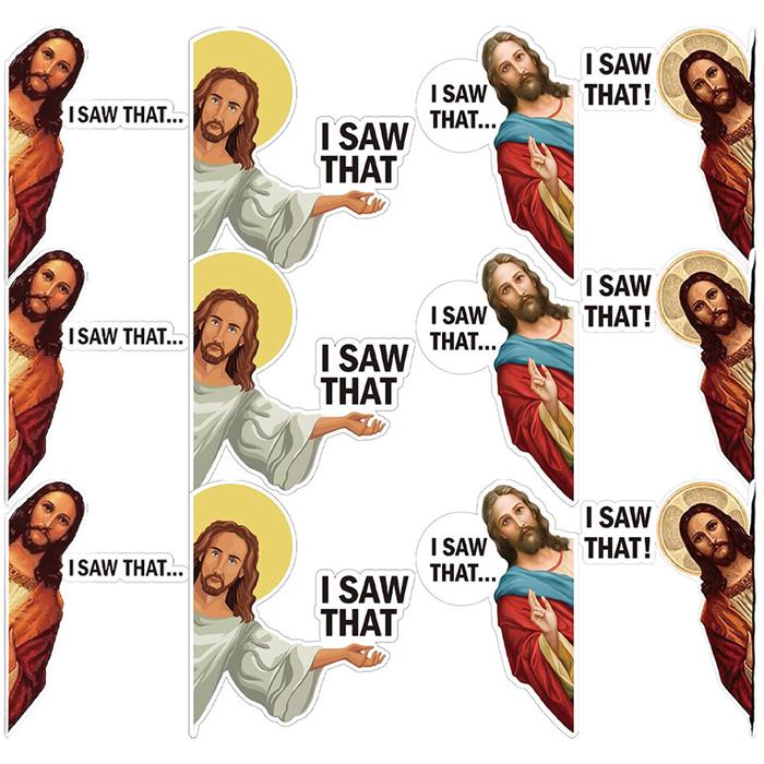20 Pcs Decals Cars Sticker Jesus Stickers Vehicle Funny Reflective