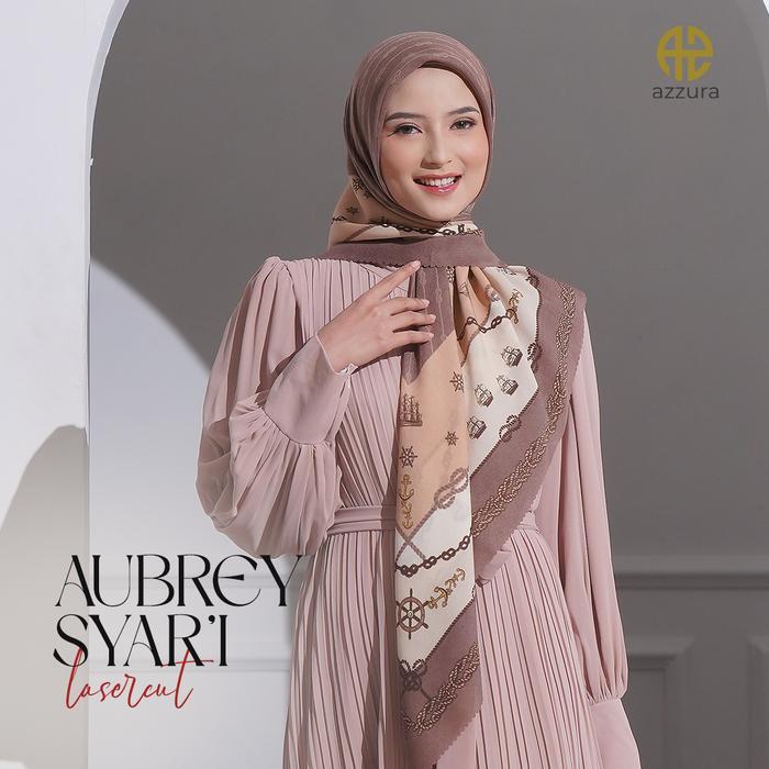 New Aubrey 7 - [Syari Jumbo] 130 x 130 Azzura Scarf (Scarf Segi Empat Serat Perancis Premium Wanita 