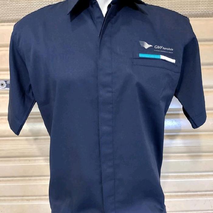 KEMEJA PENDEK GMF aeroasia/KEMEJA PENDEK BORDIR CUSTOM GMF AEROASIA