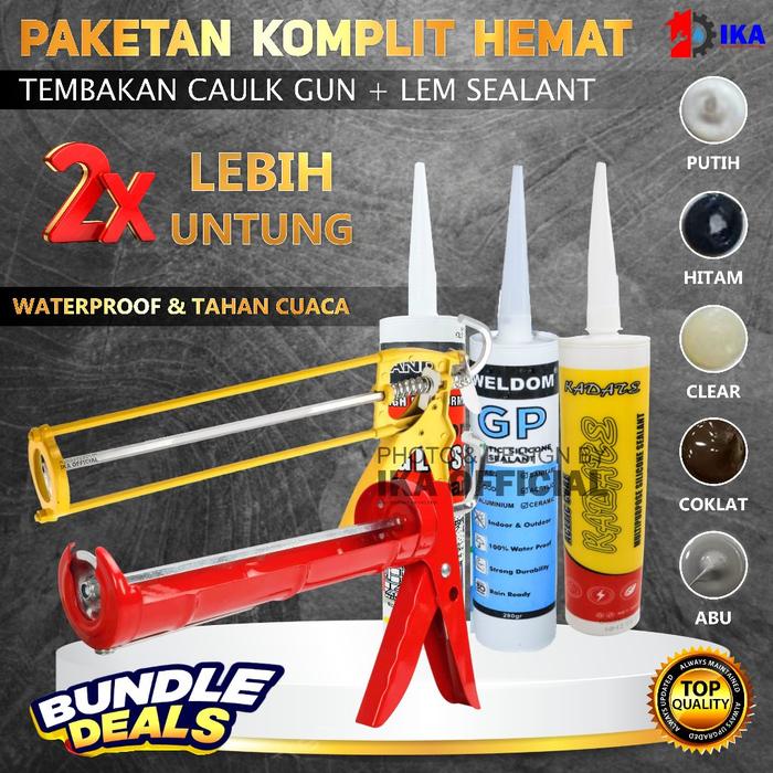 Paket Tembakan kaleng tebal Lem Sealant dengan Perekat  sealant Serbaguna Termurah Berkualitas Jabod