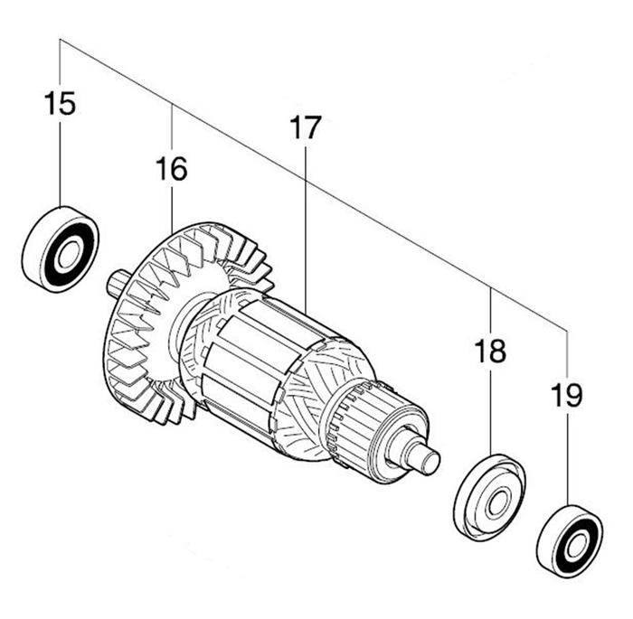 AC220-240V MAKITA 513783-8 Rotor Motor Armature for  MT430 M4302B