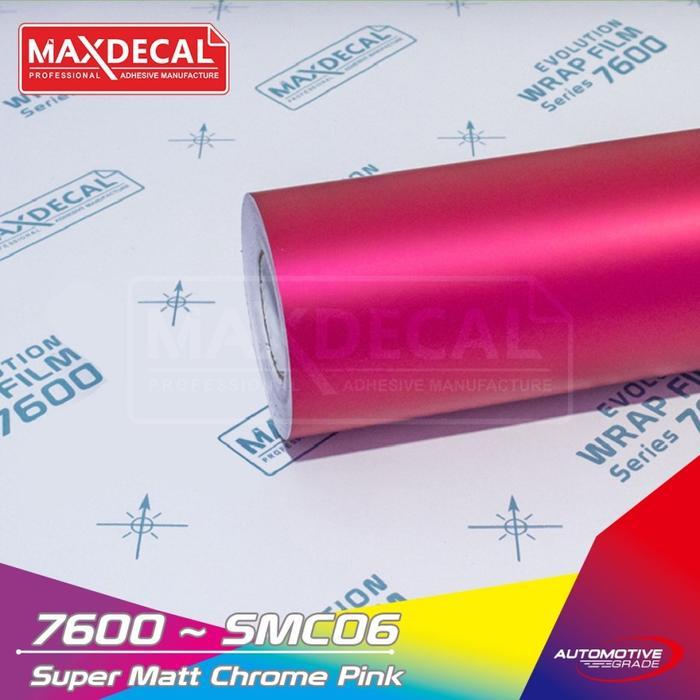MAXDECAL 7600 SMC06 PINK Super Matt Chrome Doff Metallic Premium Wrap Film Sticker Vinyl OSEAN
