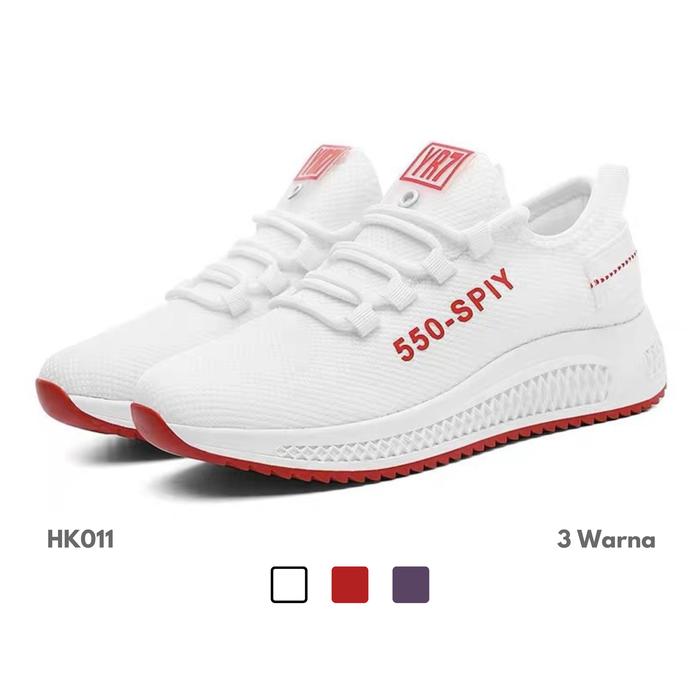 Gracely HK011 - Sepatu Sneakers Kasual Wanita Import Korea Bahan Canvas Motif 550-Spiy (Tanpa Kotak)