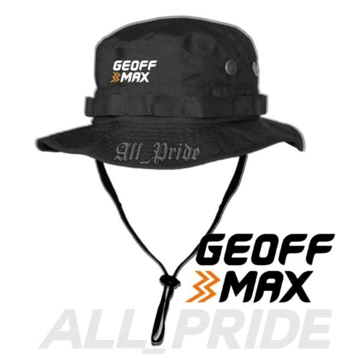 TOPI RIMBA GUNUNG OUTDOOR HIKING CAMPING HAT TALI PREMIUM ORIGINAL PRIA WANITA LOGO GEOFF MAX