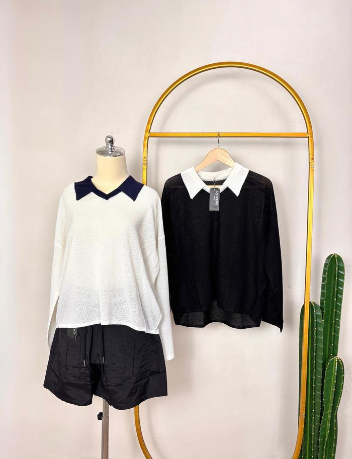 Zyra Top Knitted Mesh Fabric