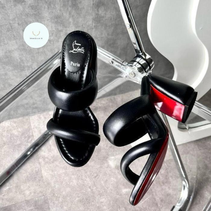 Christian Louboutin Inflama Sab 85mm Leather Sandal Black