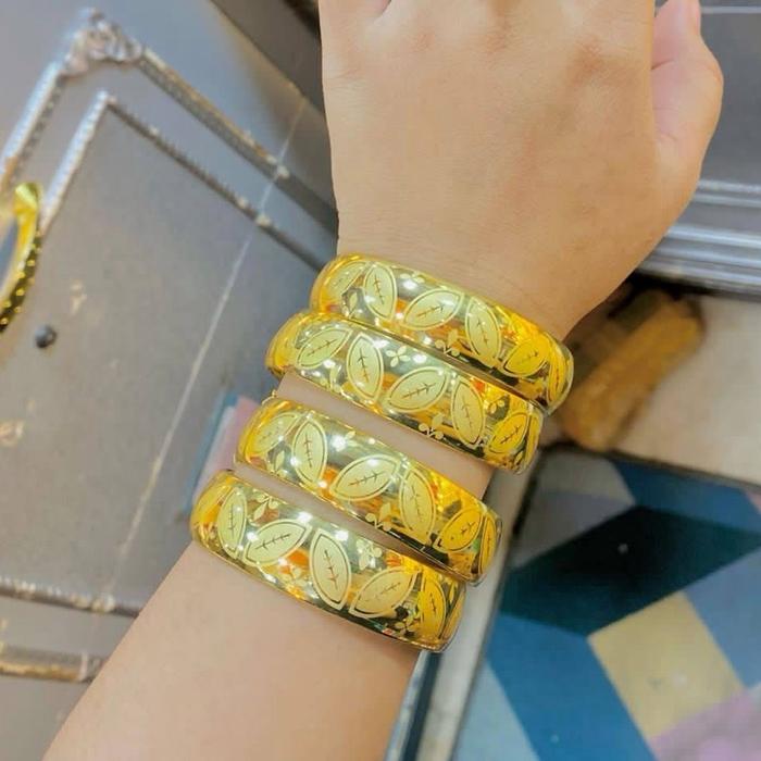 Gelang keroncong daun bangkok mirip emas 10 gram