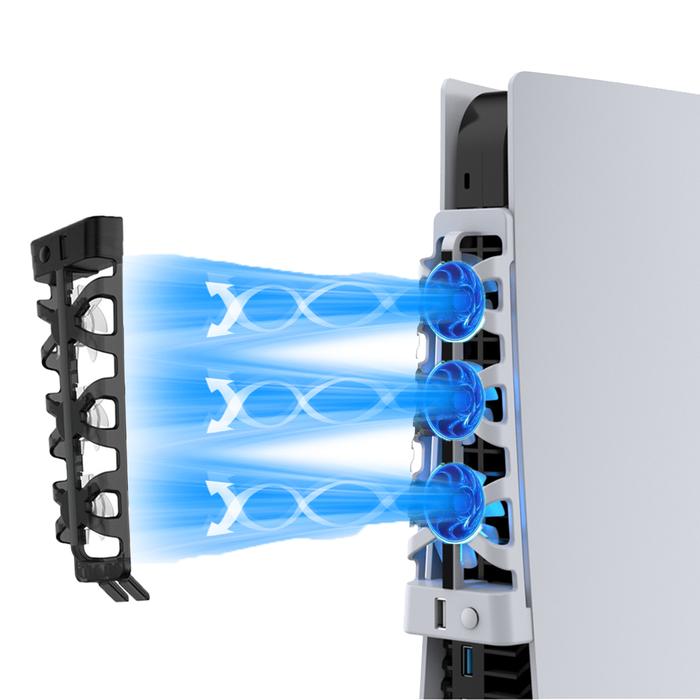 For PS5 Cooling Fan with LED Blue Light for Playstation 5