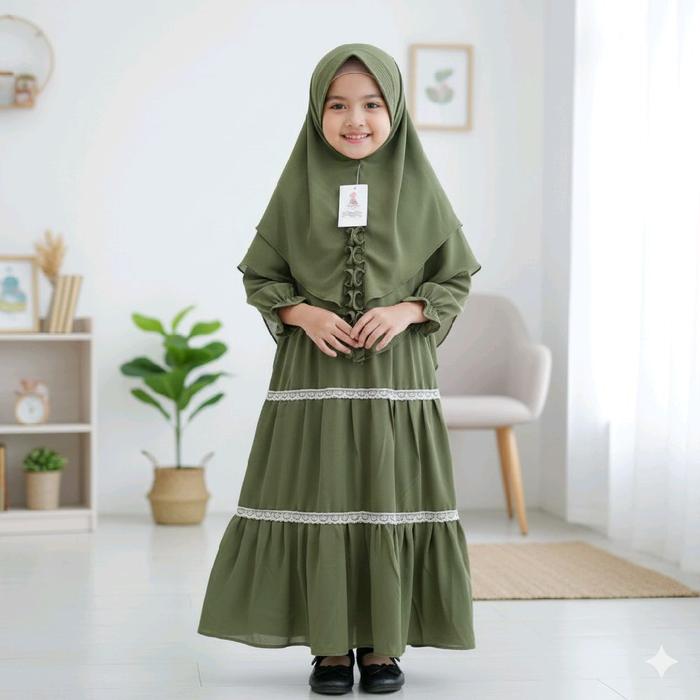 Games susun set syar.i gamis renda