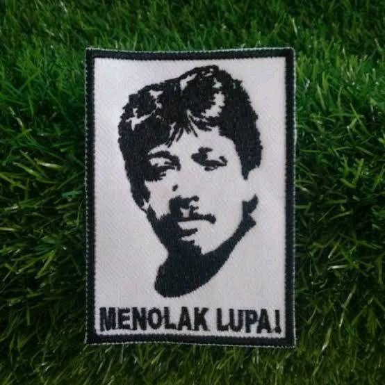Bordir Munir Marsinah Wiji Thukul Pejuang HAM 98 Buruh Working Class Emblem Patch Jaket Jeans Punk A