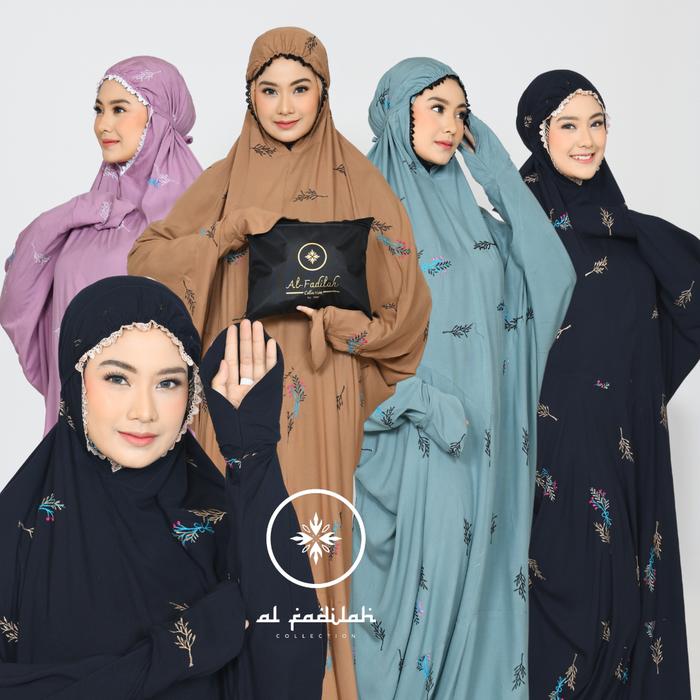 Mukena Terusan Dewasa Mukenah Lajuran Bordir Serangkai AL-FADILAH
