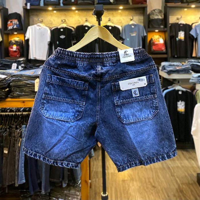 CELCIUS Series – Celana Jeans Pendek Pria Washed Denim Premium