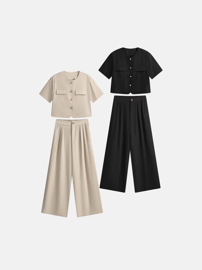 Dressku | Min-seo Tweed-Look Set | S-XL | F355H62Y