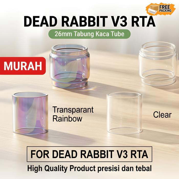 LAKU DEAD RABBIT V3 RTA Replacement Glass | tabung kaca tube tank