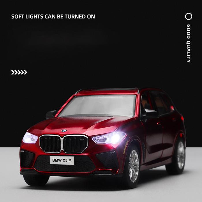 Caipo 1:32 BMW X5M X5 SUV Alloy Model Car Toy Diecasts Casting Pull Back Sound and Light Car Toys Fo