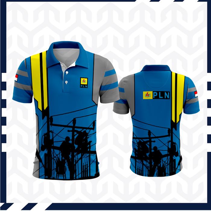 baju pln Kemeja Wangki Polo Seragam Power Listrik Pintar jersey PLN kaos pln Fullprint