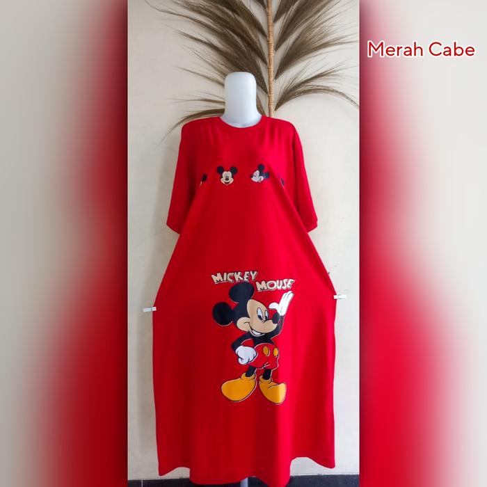 DASTER KAOS KATUN COMBED MICKEY MOUSE NON BUSUI DRESS CASUAL KEKINIAN Wanita Dewasa Bumil 2025 daste
