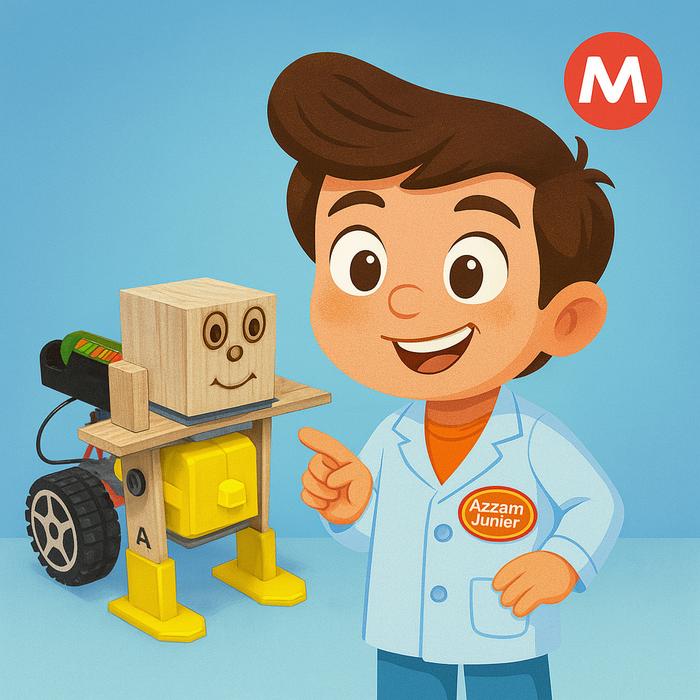 MAE-008 diy kit walking robot mainan robot mainan robot berjalan dari dinamo / mainan edukasi anak /