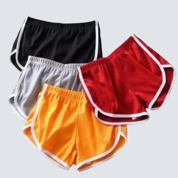 ULLUMcollection - 4 PCS Celana Hotpants muniko Korea Style short pants santai tidur olahraga Wanita 