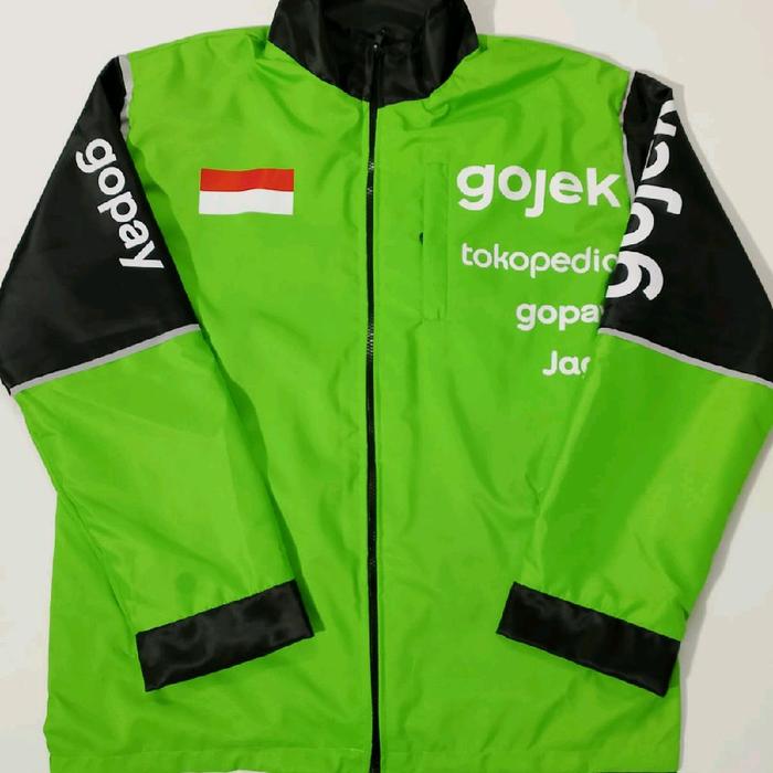 jaket Ojol Gojek Jaket Hijau Logo Tokopedia Gopay Safety