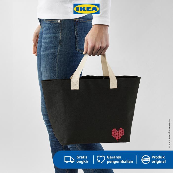 IKEA TOSSDAN Tas Serbaguna Merah/Hitam 12L Kantong Belanja