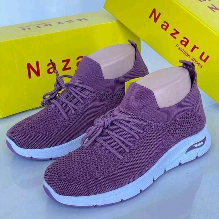 Sepatu rajut sepatu import original brand Nazaru Casual Shoes Sneakers Sport Wanita antiselip jalan