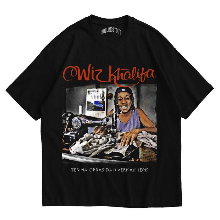Rollingstout Tshirt -  Wiz Khalifa | Kaos Band | BAJU MUSIK METAL ROCK |