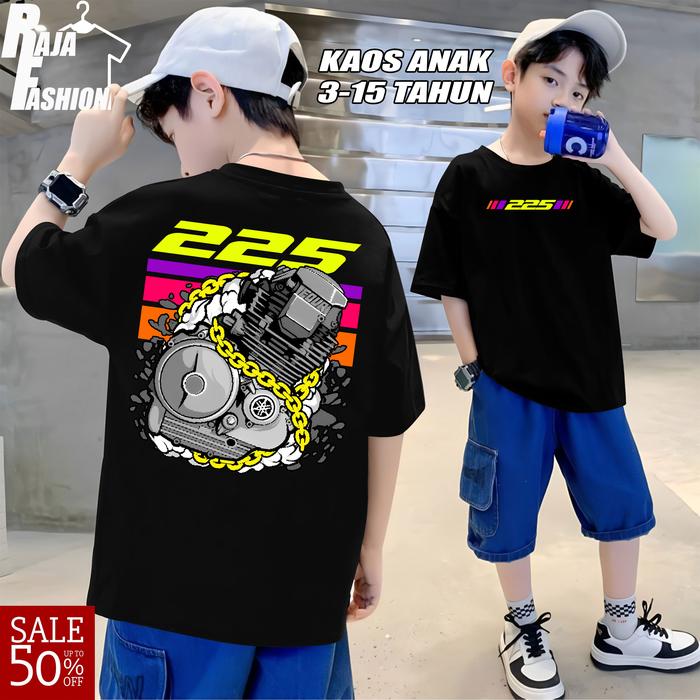 Kaos anak Racing Mesin Scorpio 225 cc Original Speedcious - Baju Distro Mesin Herex Cb Tiger GL Mega