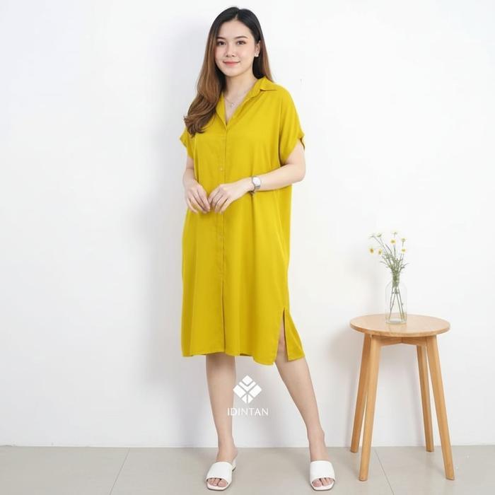 Istimewa IDH Daster Busui Rayon Dress Wanita Polos Kekinian Lembut Baju Tidur Piyama Katun Kain Moti