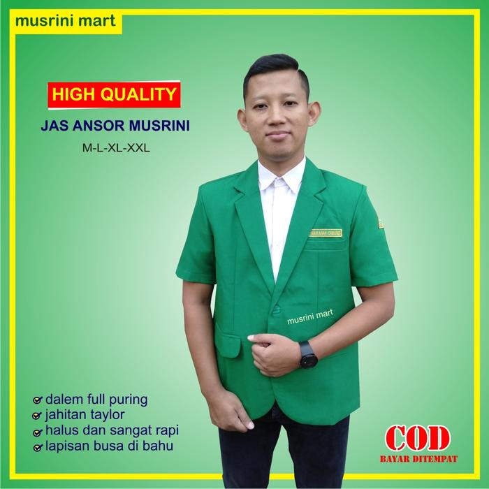 Jas Ansor Pendek Premium Quality Jas Resmi GP Ansor Dalem Full Puring Jahitan Taylor Halus Rapi Musr