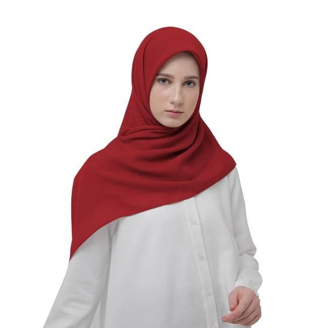 ZOYA Kerudung Casual Plain, Nadir, Sparkling Scarf - Kerudung Segiempat Hijab Jilbab Polos Bahan Voa