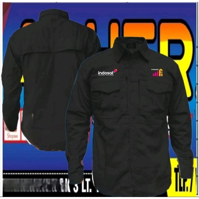 kemeja tactical Indosat baju tactical Indosat kemeja bordir Indosat kemeja Indosat baju Indosat sera