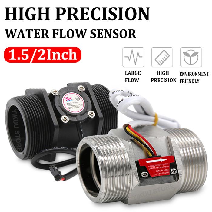 1.5/2Inch DC 5V Water Flow Sensor Hall Sensor Switch Flow Meter Water